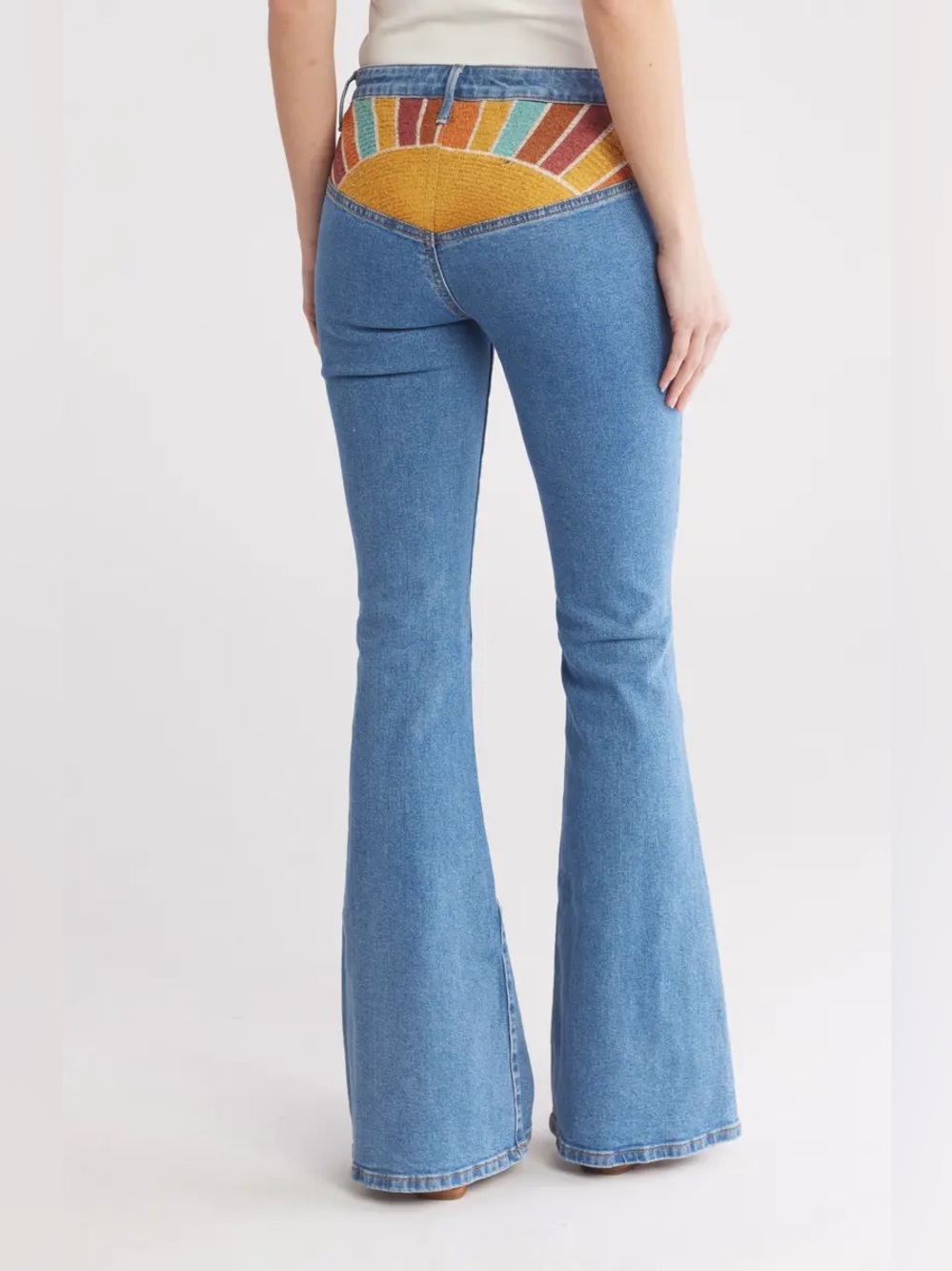 NEW Free People Driftwood Farrah Embroidered size 26